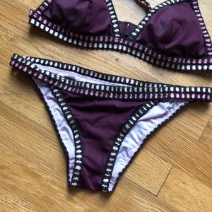 Victoria’s Secret ribbon trim bikini bottoms only